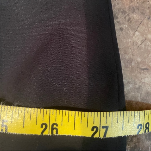 Ann Taylor Women's Size 2 Black Coat Collared Detailed Waist Snap Button Close - Picture 11 of 12